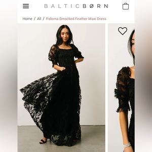 Baltic Born Smocked Paloma Feather Dress